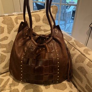 Hobo Elegant Brown Leather Tote Bag
